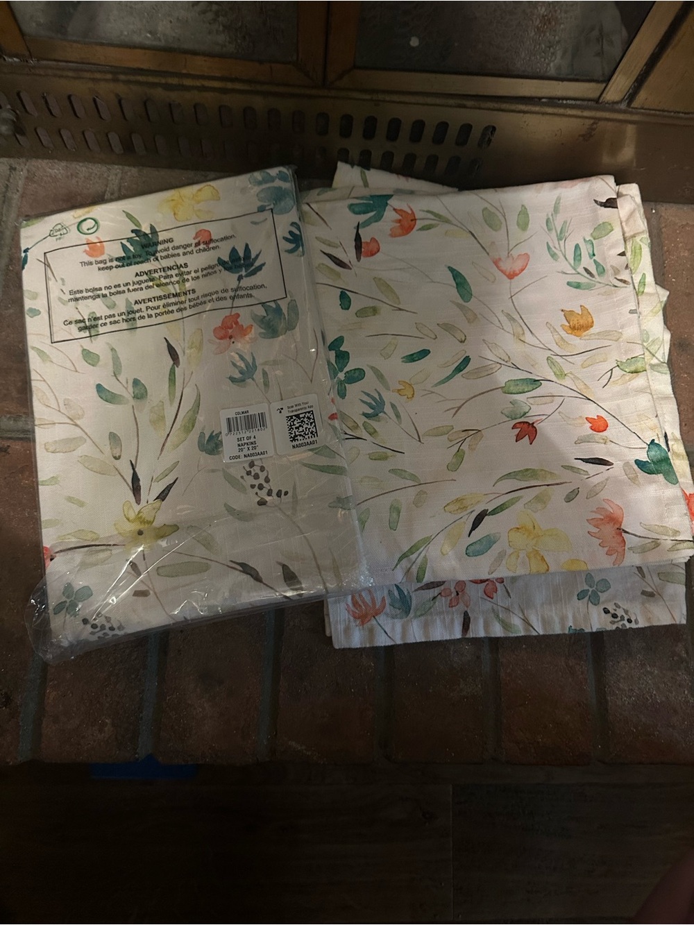 Floral Watercolor Print Napkins